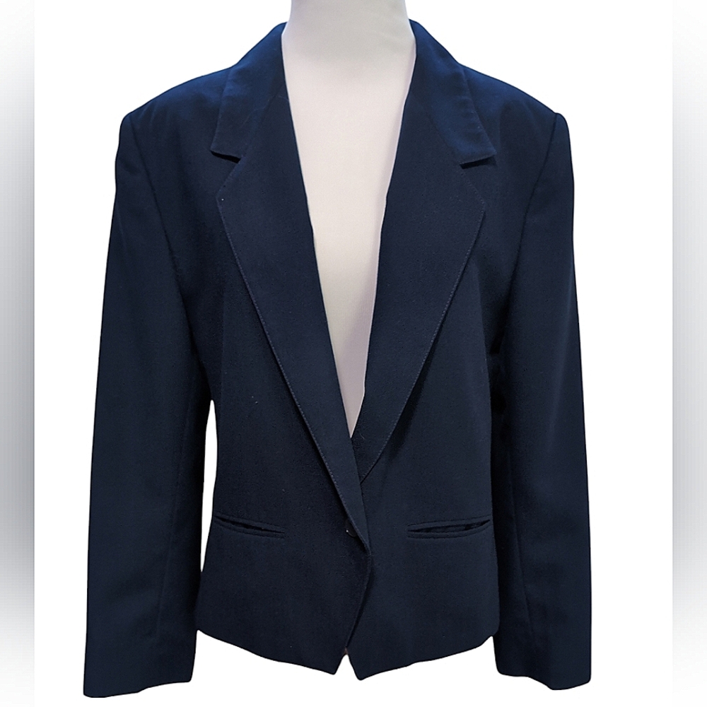 Country Suburbans Navy blue blazer jacket, women's 16, vintage